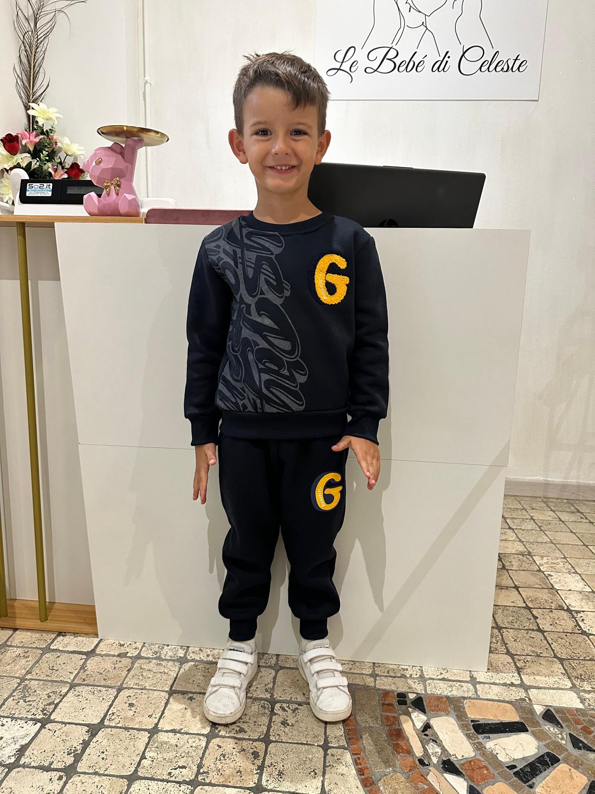 Tuta completo felpato Letters