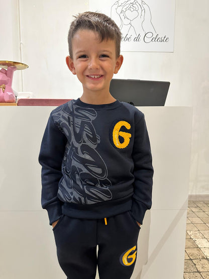 Tuta completo felpato Letters