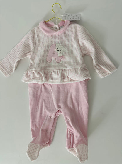 Tutina ciniglia Letters rosa