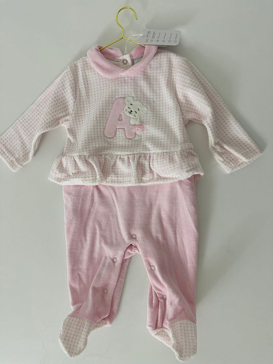 Tutina ciniglia Letters rosa