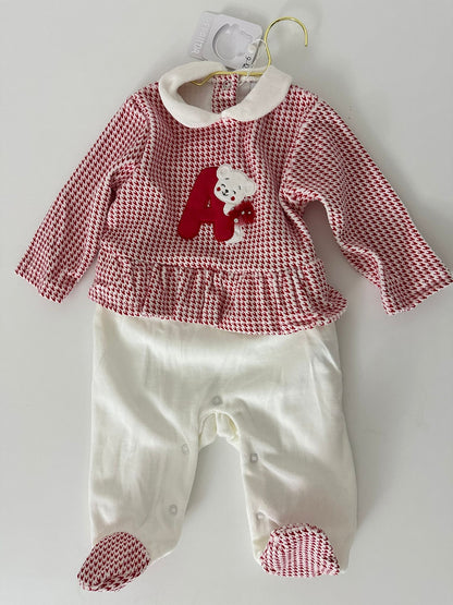 Tutina ciniglia Letters rossa