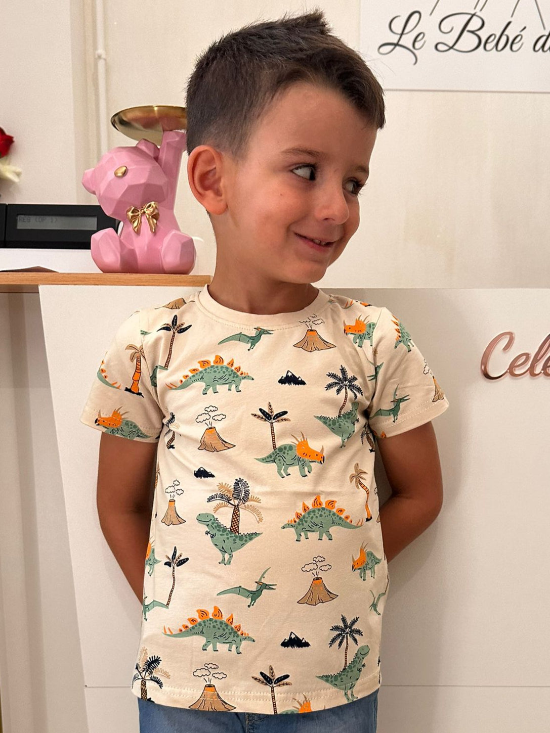 Maglia Dinosauro beige