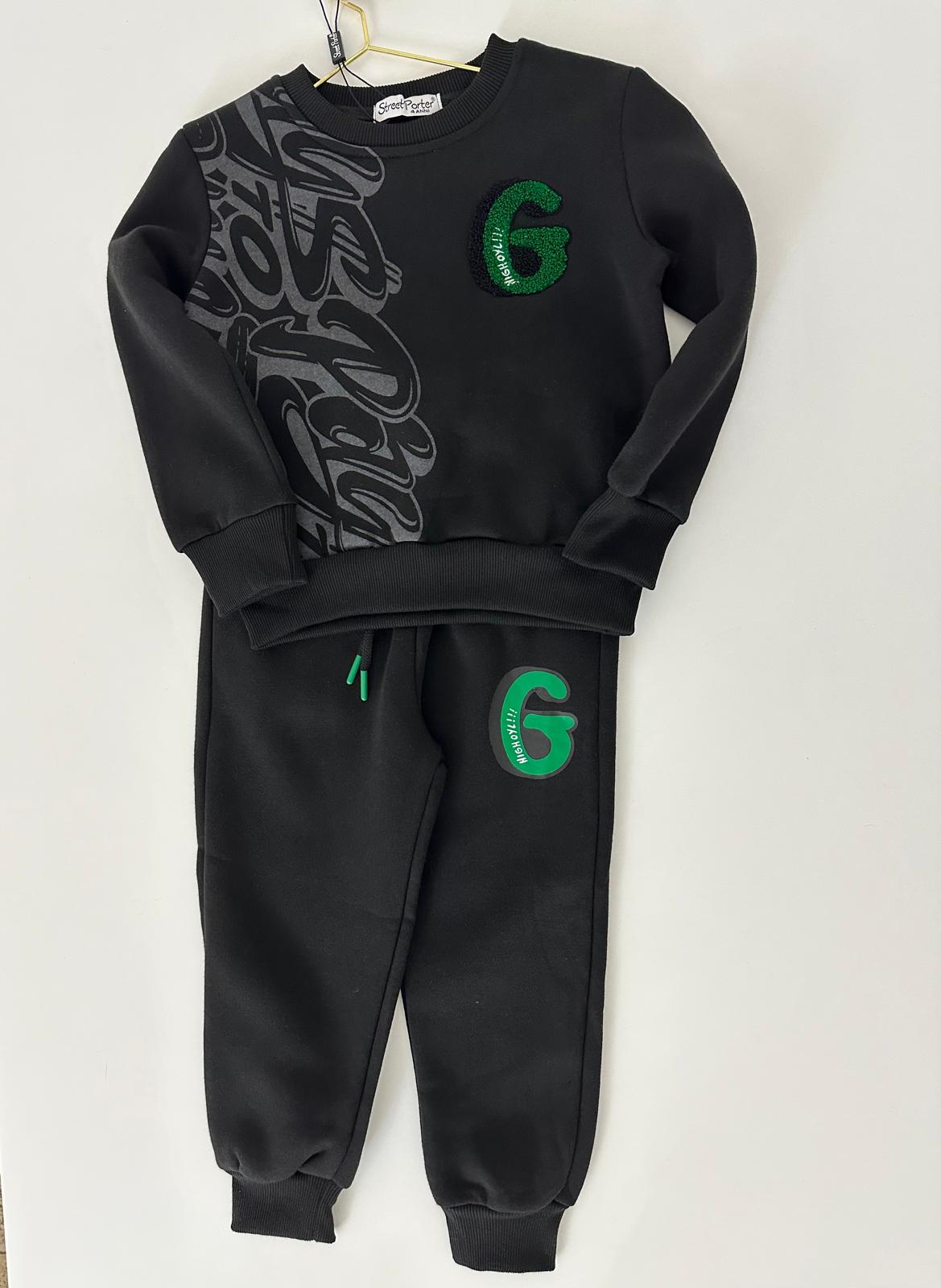 Tuta completo felpato Letters
