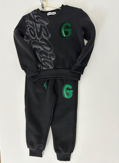 Tuta completo felpato Letters