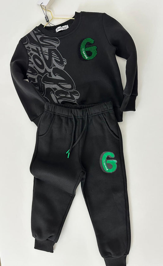 Tuta completo felpato Letters